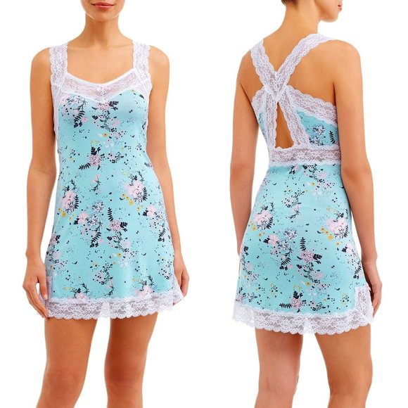 Honeydew Intimates Other - Honeydew Intimates Ahna Chemise Keyhole Lace Back Mint Tea Floral M